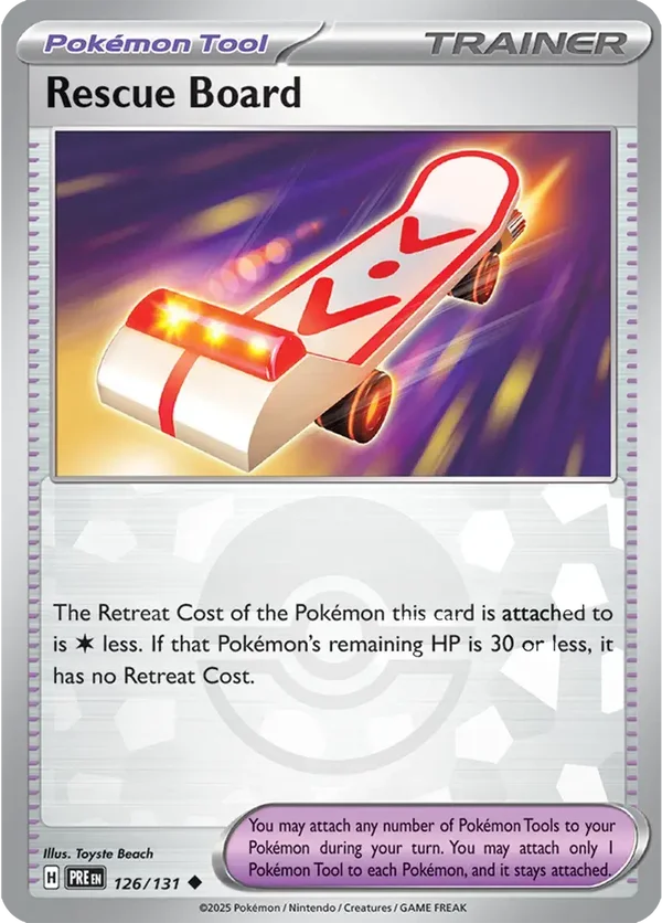 Prismatic Evolutions  126/131 Rescue Board Poke Ball