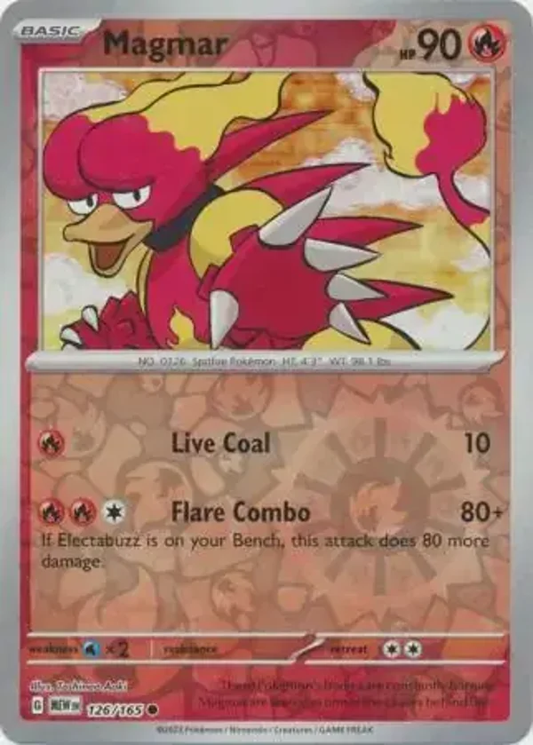 151  126/165 Magmar Rev Holo
