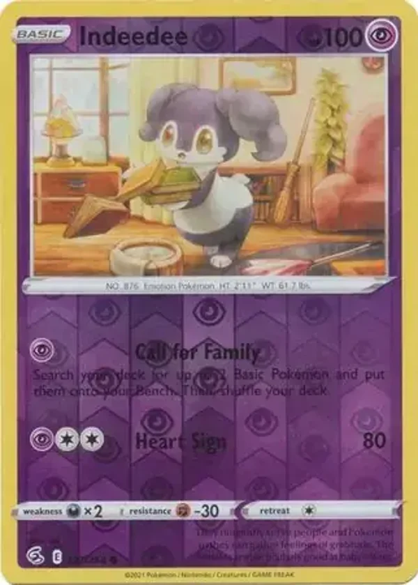 Fusion Strike  127/264 Indeedee Rev Holo