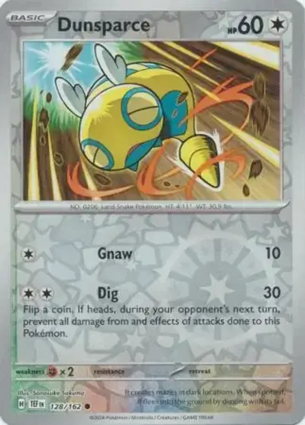 Temporal Forces  128/162 Dunsparce Rev Holo