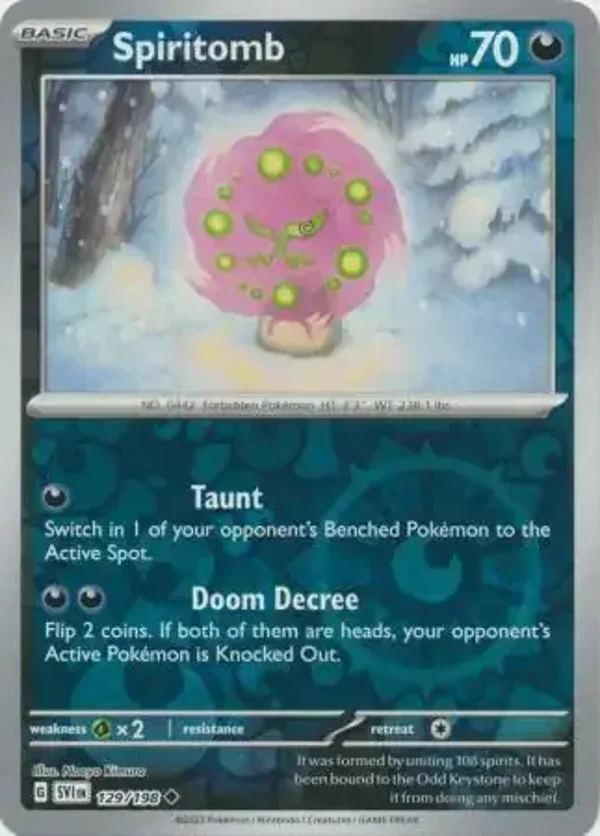Scarlet & Violet  129/198 Spiritomb Rev Holo