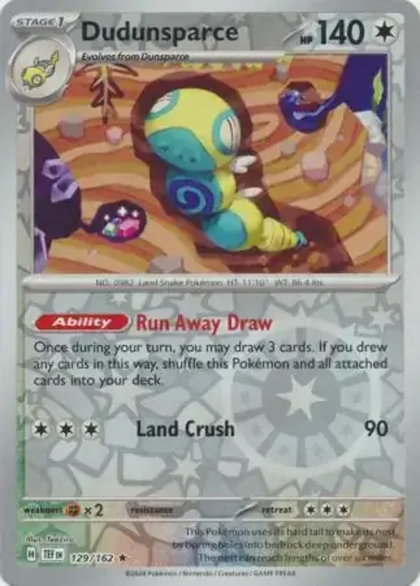 Temporal Forces  129/162 Dudunsparce Rev Holo