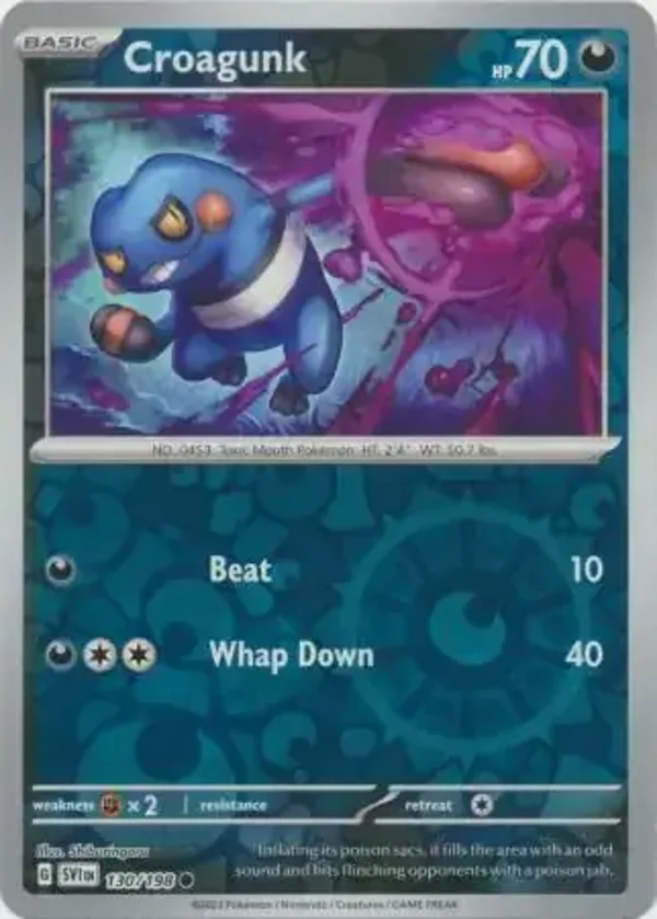 Scarlet & Violet  130/198 Croagunk Rev Holo