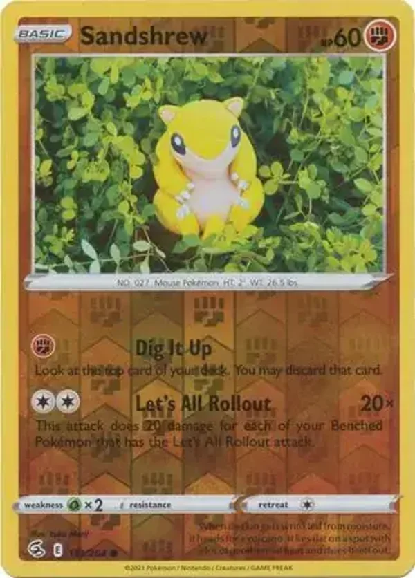 Fusion Strike  131/264 Sandshrew Rev Holo