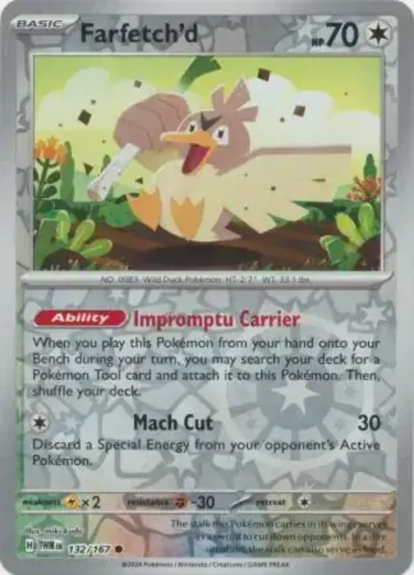 Twilight Masquerade  132/167 Farfetch'd Rev Holo
