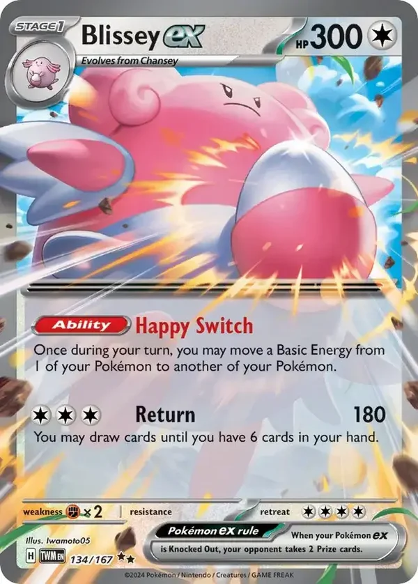 Twilight Masquerade  134/167 Blissey Ex