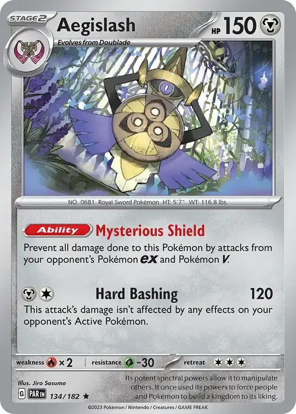 Paradox Rift  134/182 Aegislash Holofoil