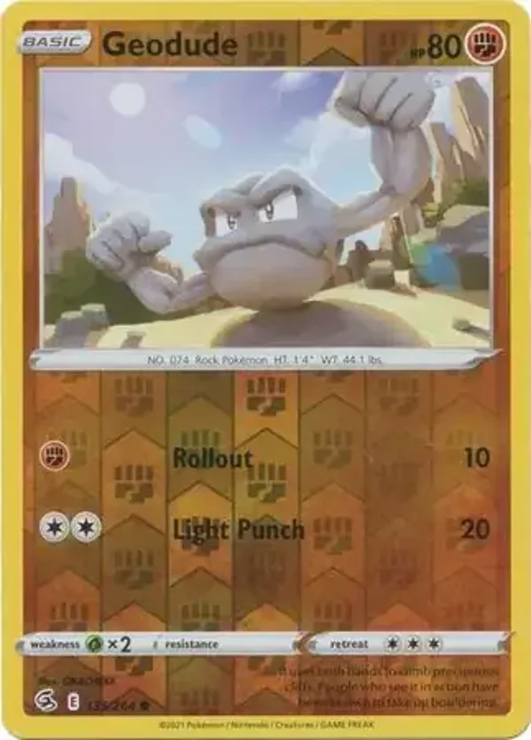 Fusion Strike  135/264 Geodude Rev Holo