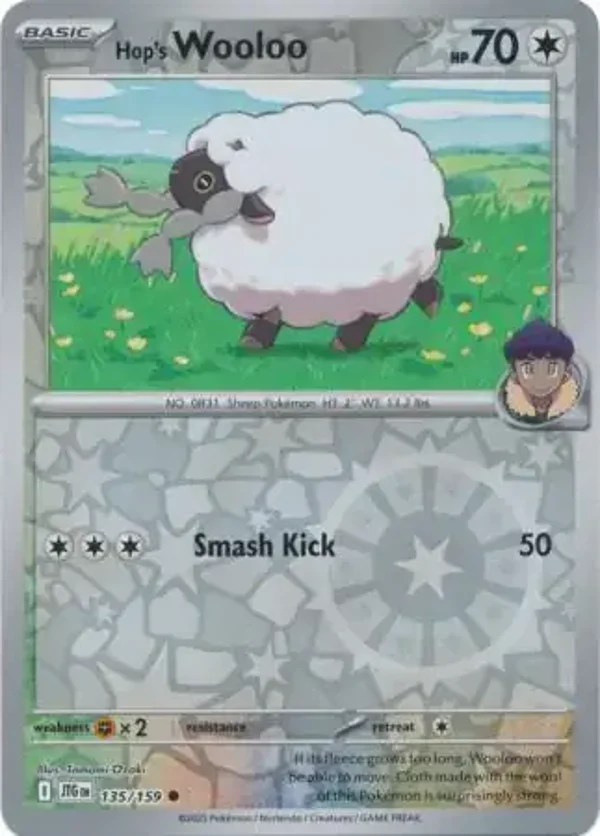 Journey Together  135/159 Hop's Wooloo Rev Holo