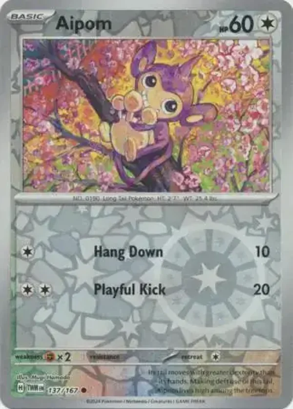 Twilight Masquerade  137/167 Aipom Rev Holo