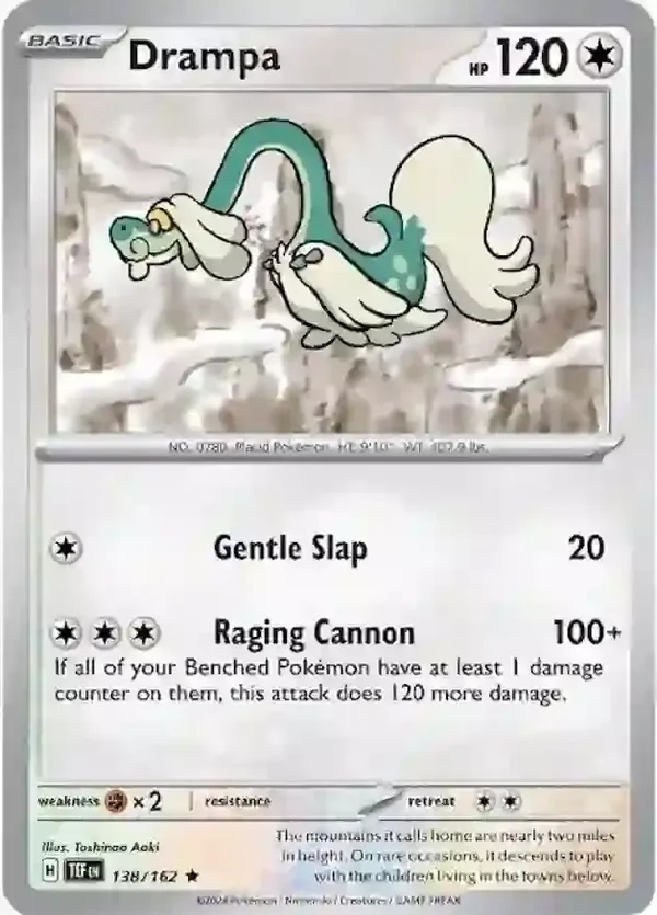 Temporal Forces  138/162 Drampa Holofoil
