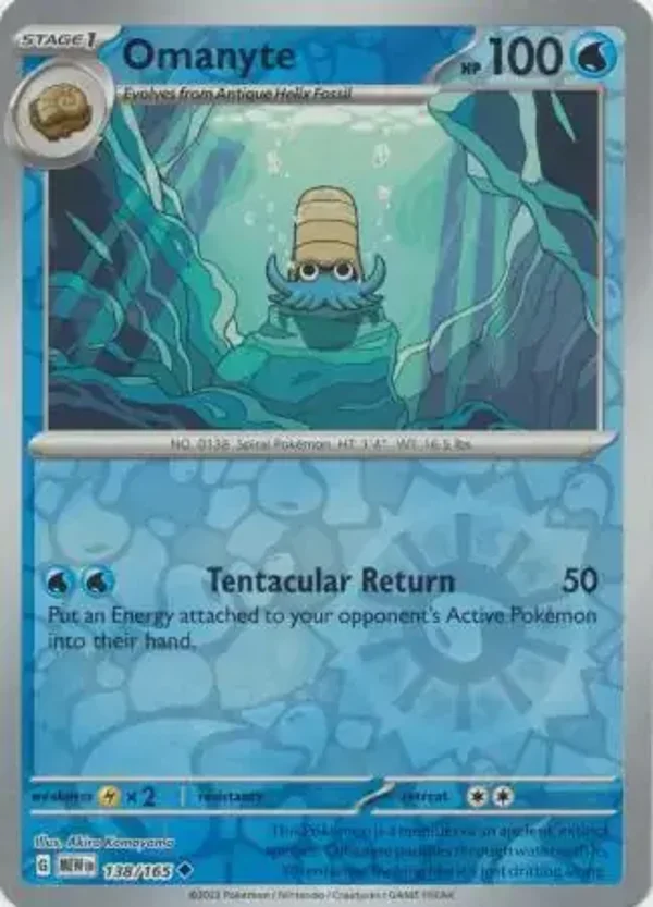 151  138/165 Omanyte Rev Holo