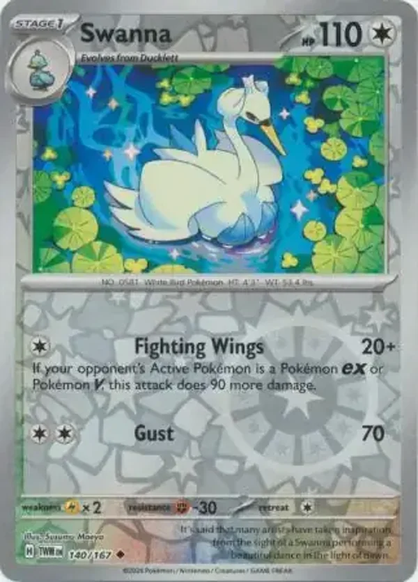 Twilight Masquerade  140/167 Swanna Rev Holo