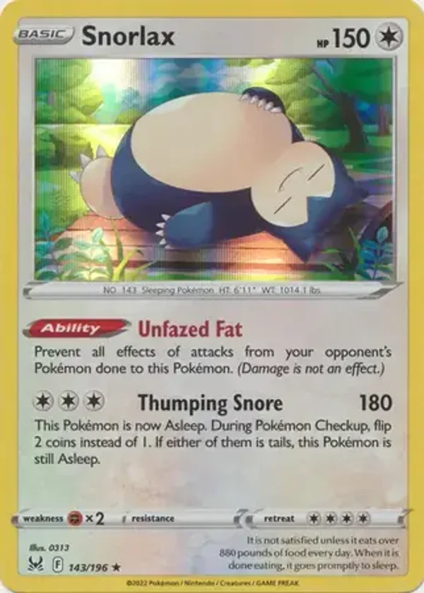 Lost Origin  143/196 Snorlax