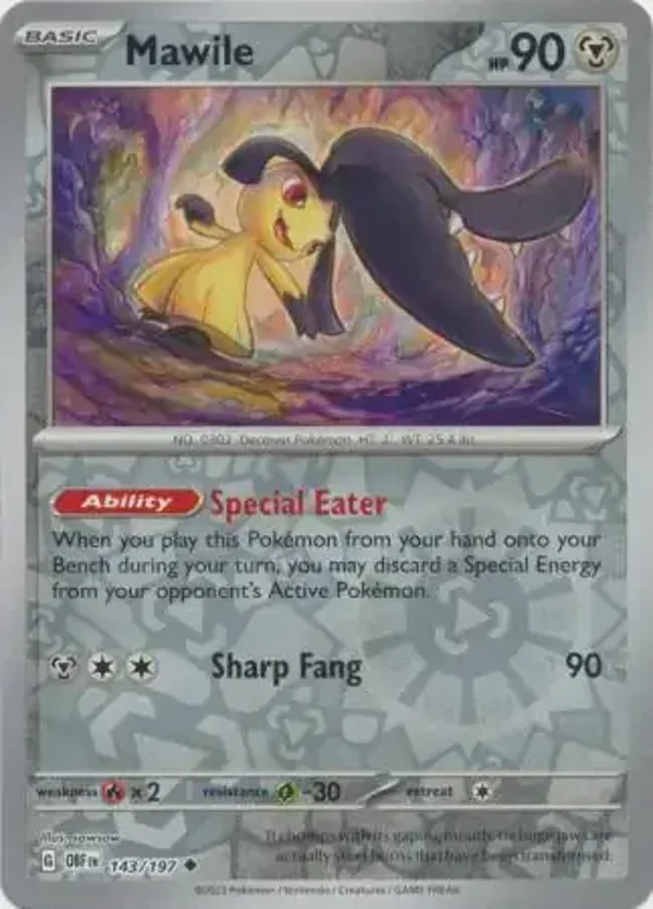 Obsidian Flames  143/197 Mawile Rev Holo