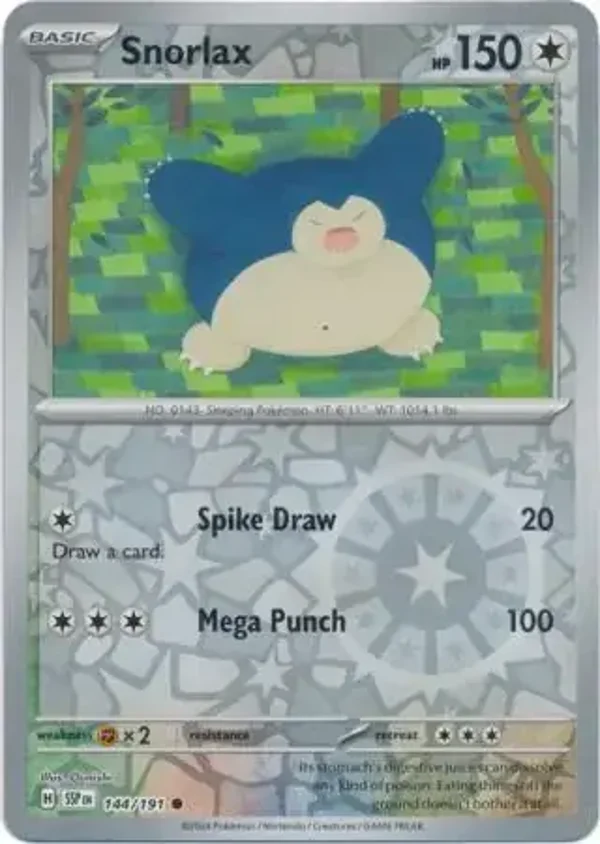 Surging Sparks  144/191 Snorlax Rev Holo