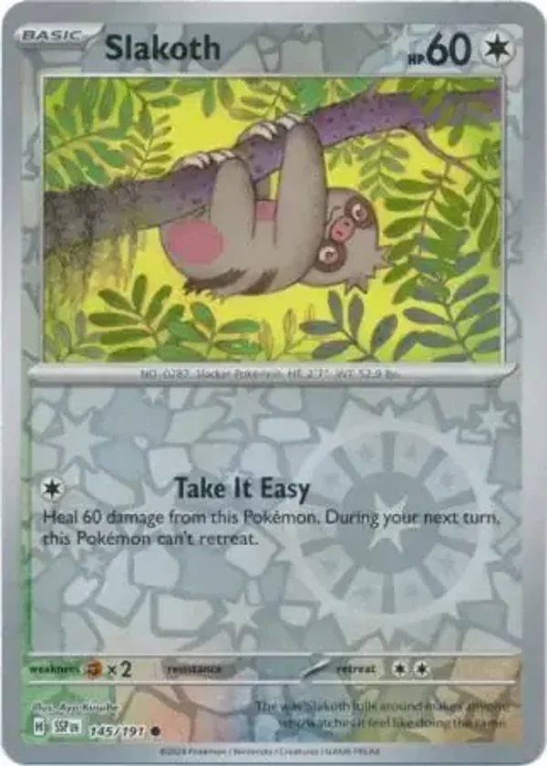 Surging Sparks  145/191 Slakoth Rev Holo