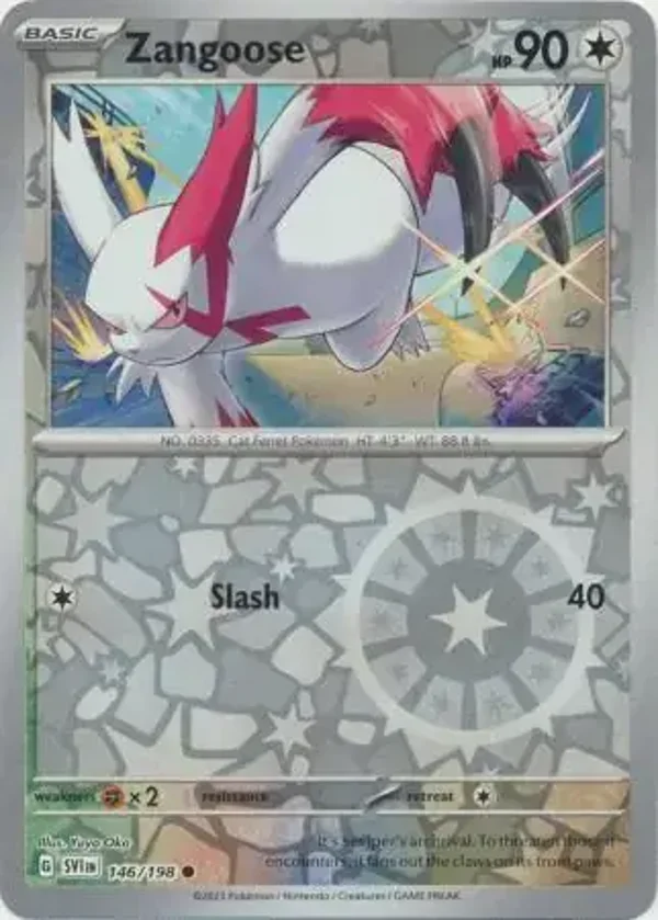 Scarlet & Violet  146/198 Zangoose Rev Holo