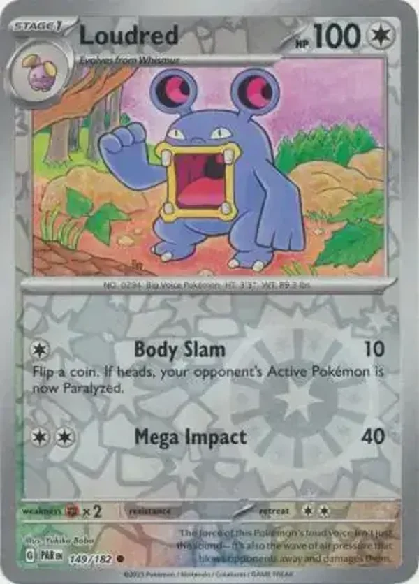 Paradox Rift  149/182 Loudred Rev Holo