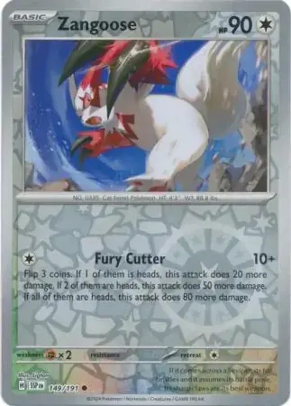 Surging Sparks  149/191 Zangoose Rev Holo