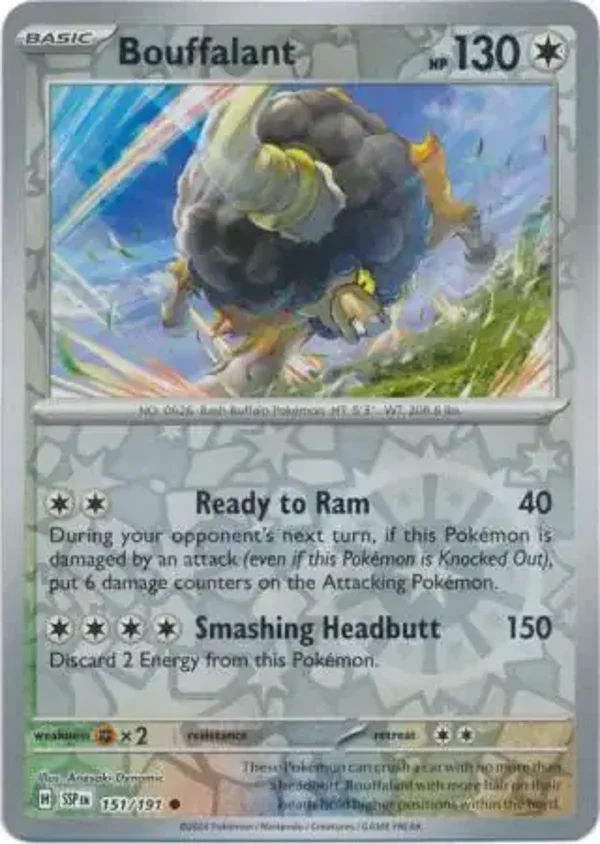 Surging Sparks  151/191 Bouffalant Rev Holo