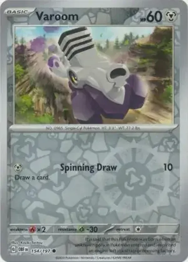 Obsidian Flames  154/197 Varoom Rev Holo