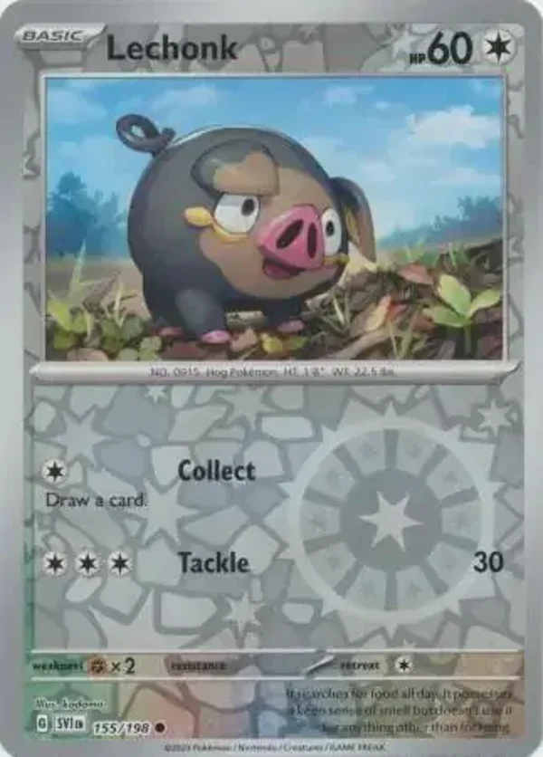 Scarlet & Violet  155/198 Lechonk Rev Holo