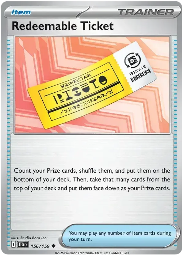 Journey Together  156/159 Redeemable Ticket