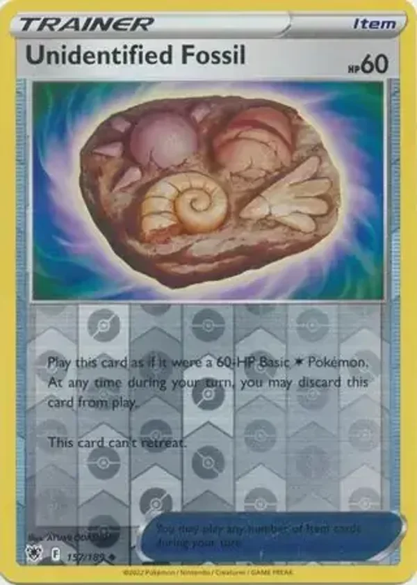 Astral Radiance  157/189 Unidentified Fossil Rev Holo