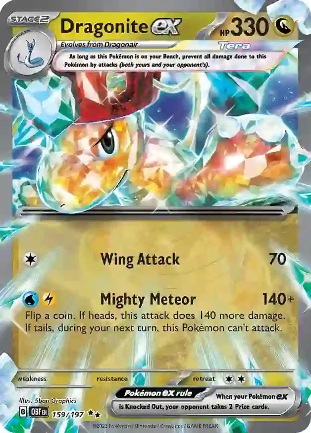 Obsidian Flames  159/197 Dragonite Ex