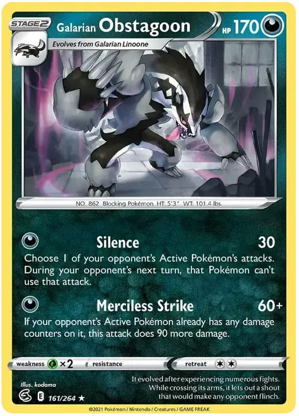 Fusion Strike  161/264 Galarian Obstagoon