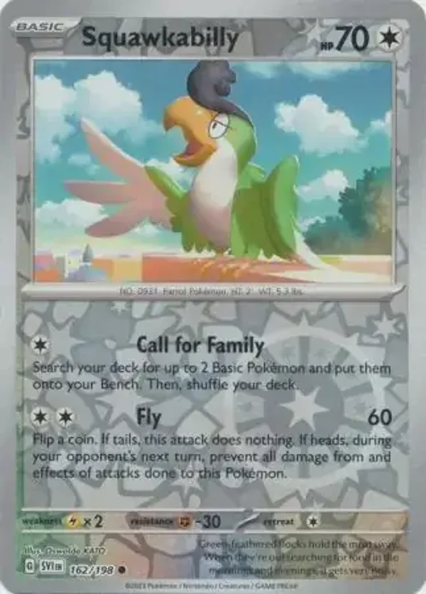 Scarlet & Violet  162/198 Squawkabilly Rev Holo