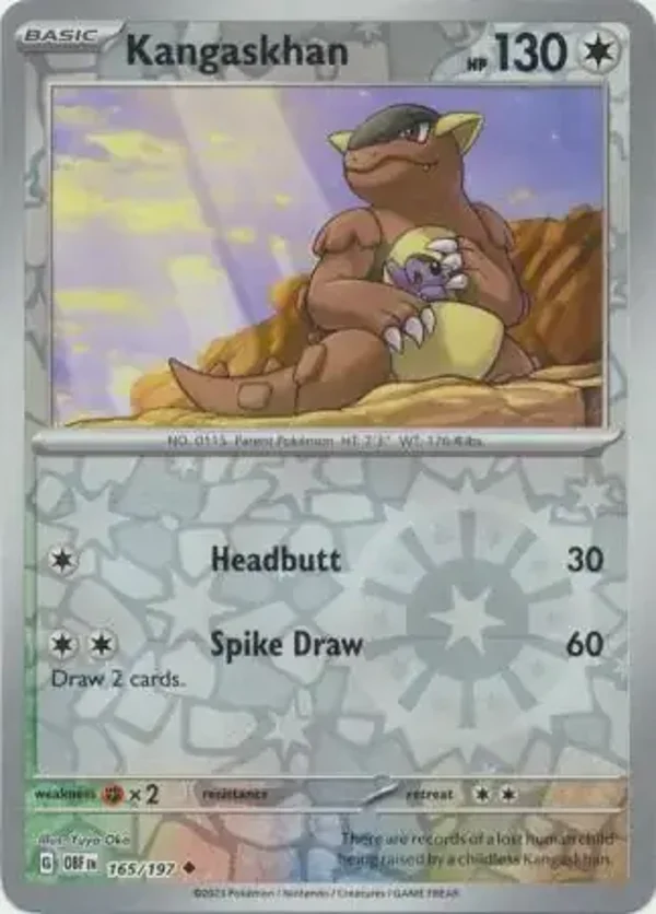 Obsidian Flames  165/197 Kangaskhan Rev Holo