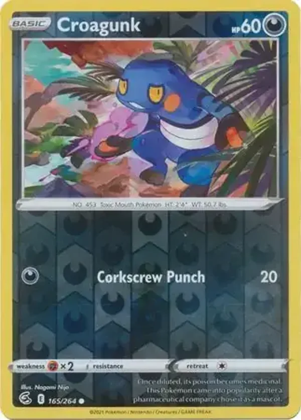 Fusion Strike  165/264 Croagunk Rev Holo