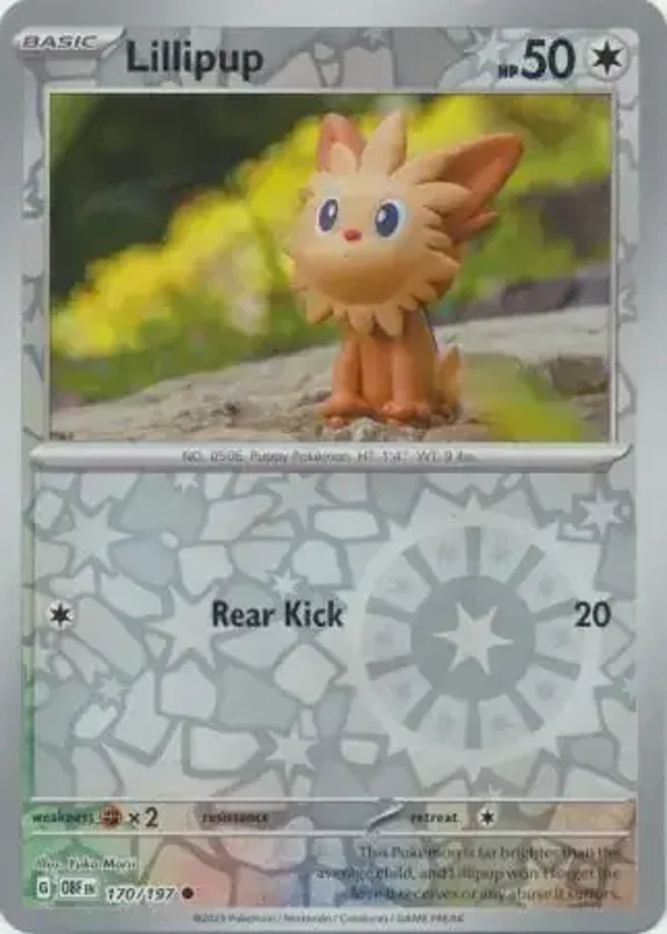 Obsidian Flames  170/197 Lillipup Rev Holo
