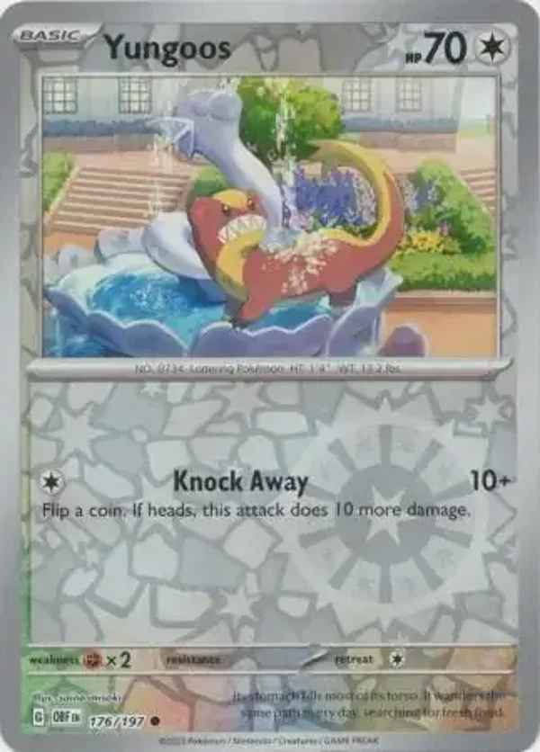 Obsidian Flames  176/197 Yungoos Rev Holo