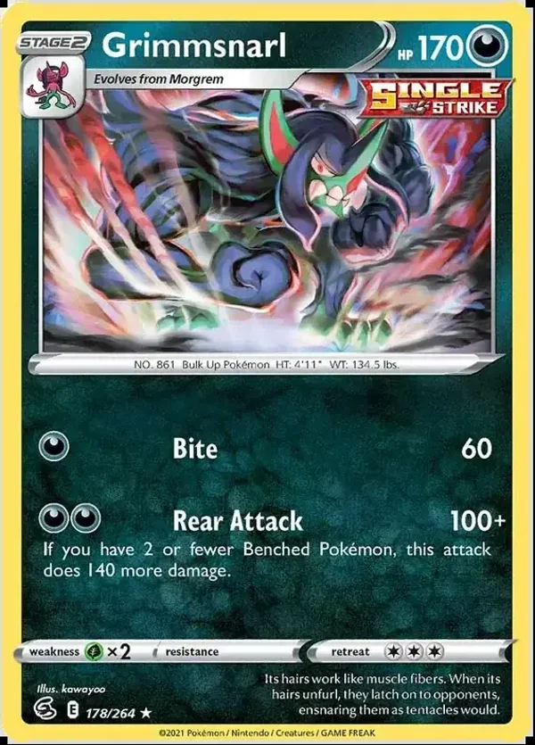 Fusion Strike  178/264 Grimmsnarl Holofoil