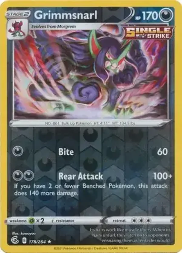 Fusion Strike  178/264 Grimmsnarl Rev Holo