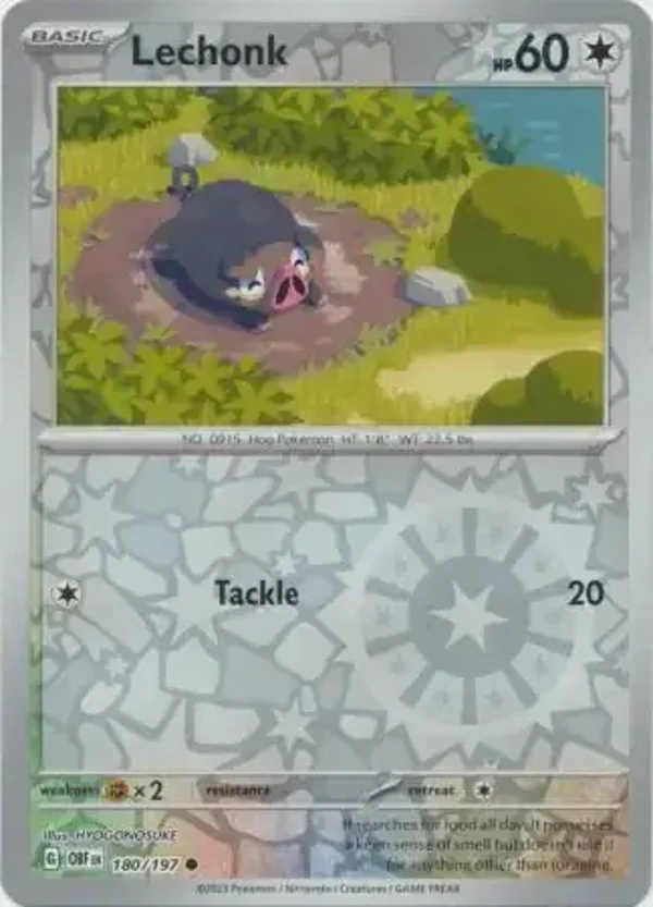 Obsidian Flames  180/197 Lechonk Rev Holo