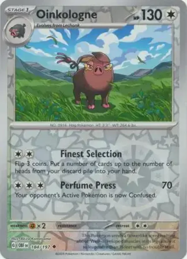 Obsidian Flames  184/197 Oinkologne Rev Holo