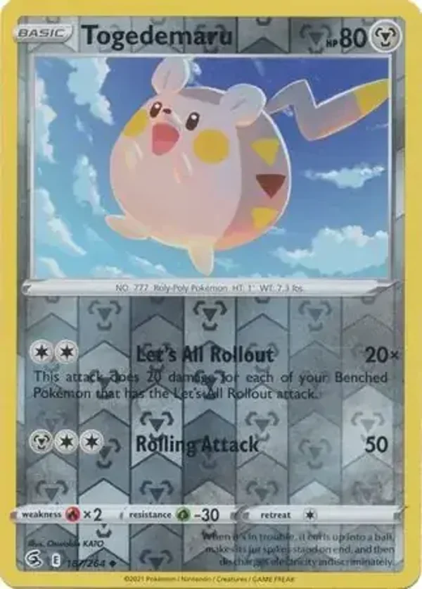 Fusion Strike  187/264 Togedemaru Rev Holo
