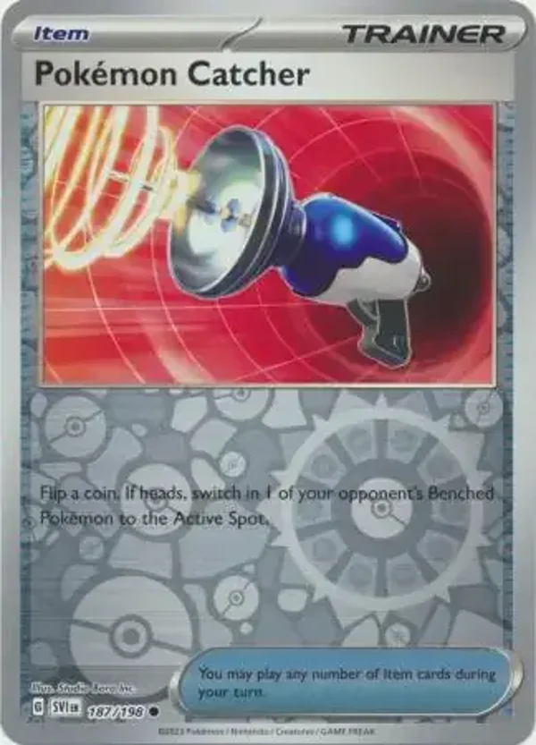 Scarlet & Violet  187/198 Pokemon Catcher Rev Holo