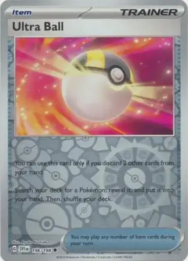 Scarlet & Violet  196/198 Ultra Ball Rev Holo
