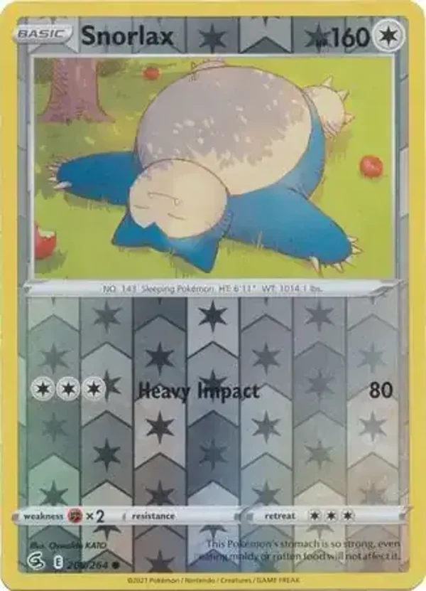 Fusion Strike  206/264 Snorlax Rev Holo