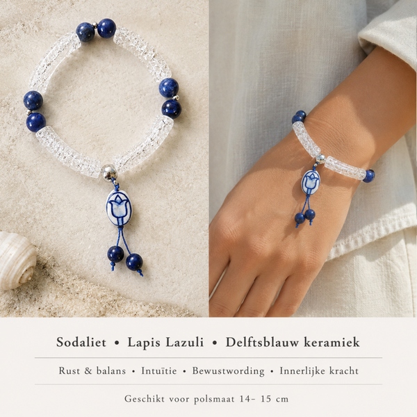 Edelsteenarmbanden met Delftsblauw: