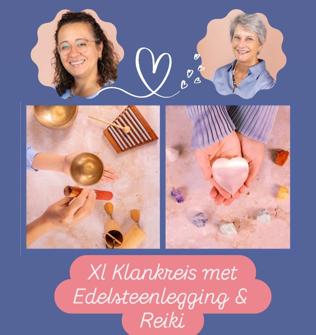 klankreis met edelsteenlegging en reiki Den Haag