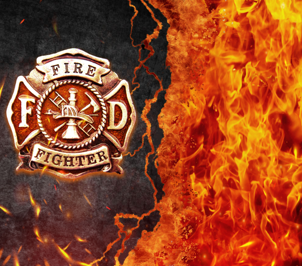 Fire Fighter 20 oz Skinny Tumbler