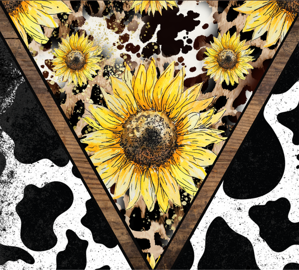 Cow/Sunflower 20 oz skinny Tumbler