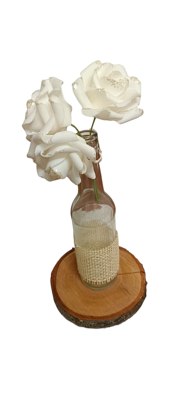 Flasche mit Stoffband