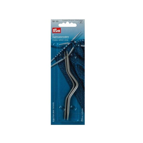Aiguilles incurvees 2,5 et 4mm pour torsades Prym